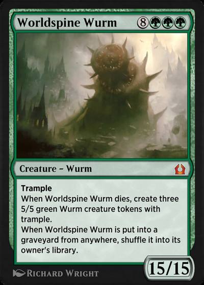 Worldspine Wurm EA3-7 Explorer Anthology 3 Magic card