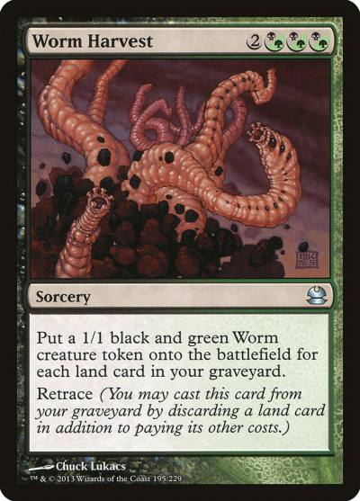 Worm Harvest MMA-195 Modern Masters Magic card