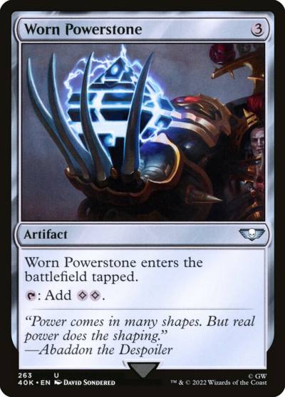 Worn Powerstone 40K-263 Warhammer 40,000 Commander Magic card