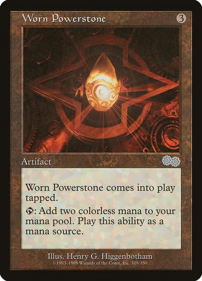 Worn Powerstone USG-318 Urza's Saga Magic card