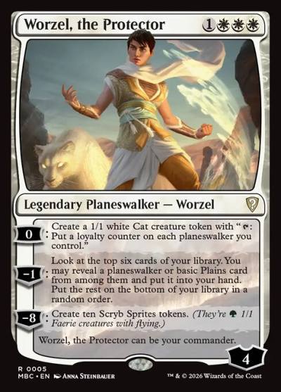 Worzel, the Protector MBC-5 Mystery Booster Commander Edition Magic card