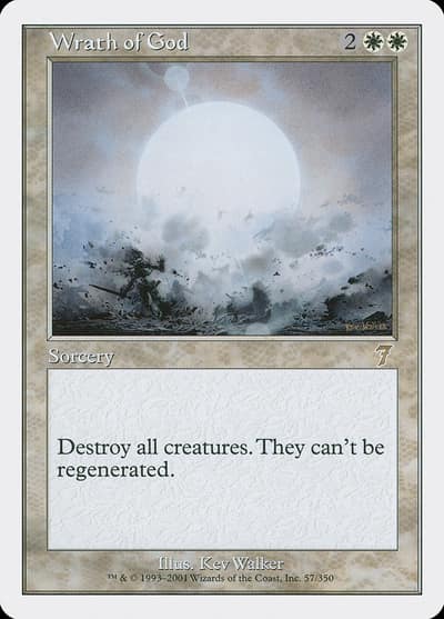 Wrath of God 7ED-57 Seventh Edition Magic card
