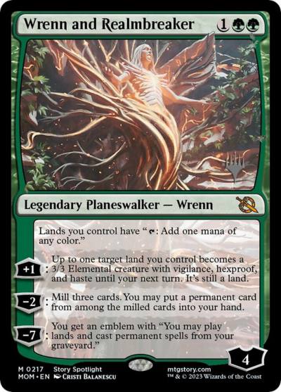 Wrenn and Realmbreaker PMOM-217P March of the Machine Promos Magic card
