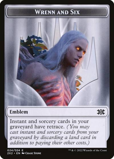 Wrenn and Six Emblem T2X2-24 Double Masters 2022 Tokens Magic card