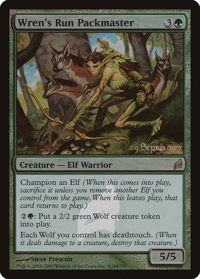 Wren's Run Packmaster PLRW-244STAR Lorwyn Promos Magic card