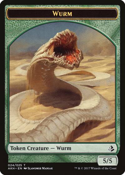 Wurm TAKH-24 Amonkhet Tokens Magic card