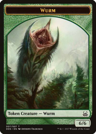 Wurm TDDS-7 Duel Decks: Mind vs. Might Tokens Magic card