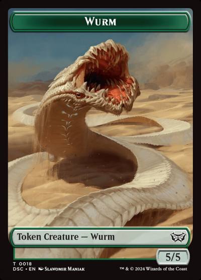 Wurm TDSC-18 Duskmourn Commander Tokens Magic card