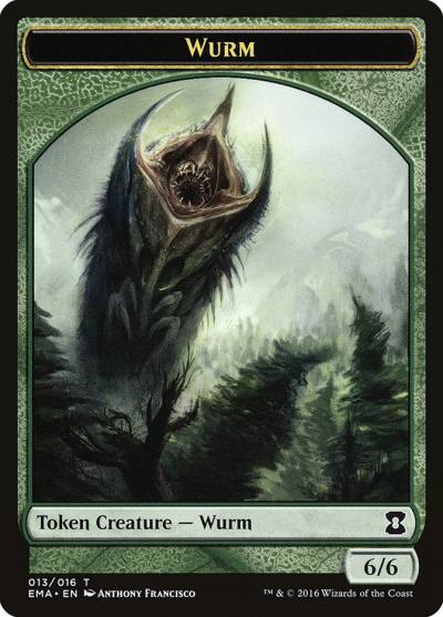 Wurm TEMA-13 Eternal Masters Tokens Magic card