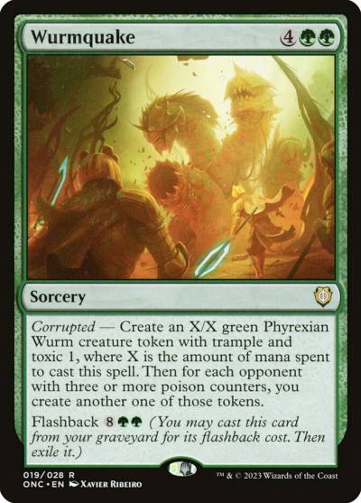 Wurmquake ONC-19 Phyrexia: All Will Be One Commander Magic card