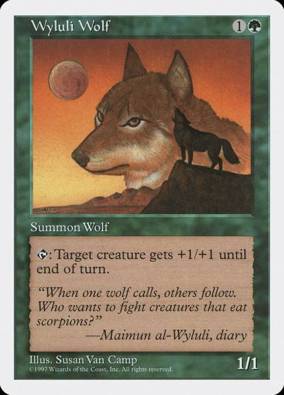 Wyluli Wolf 5ED-345 Fifth Edition Magic card