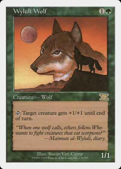 Wyluli Wolf 6ED-270 Classic Sixth Edition Magic card