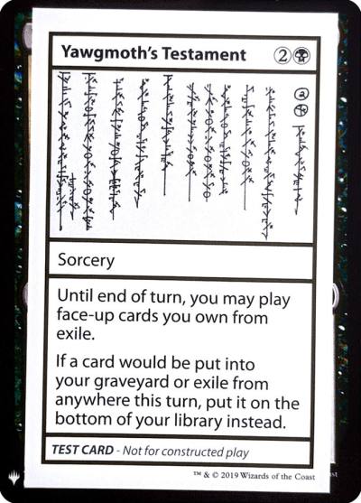 Yawgmoth's Testament CMB1-52 Mystery Booster Playtest Cards 2019 Magic card