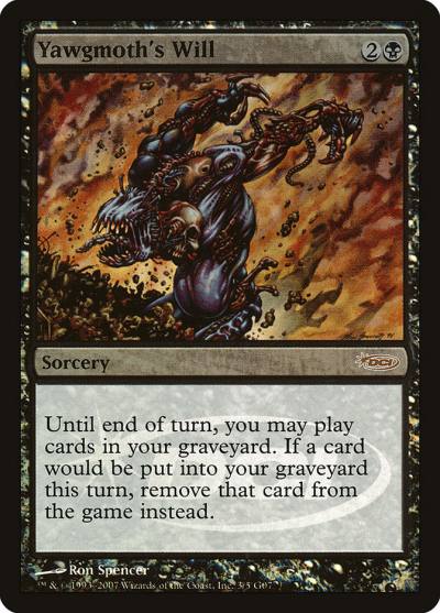 Yawgmoth's Will G07-3 Judge Gift Cards 2007 Magic card
