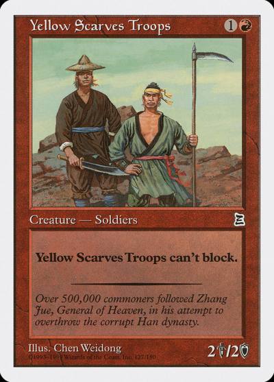 Yellow Scarves Troops PTK-127 Portal Three Kingdoms Magic card