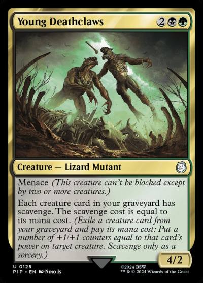 Young Deathclaws PIP-125 Fallout Magic card