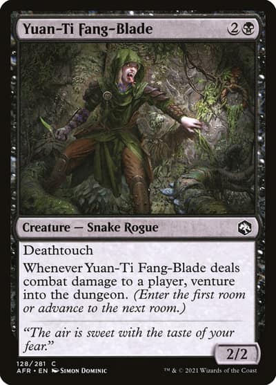 Yuan-Ti Fang-Blade 128 Adventures in the Forgotten Realms Magic card