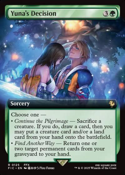 Yuna's Decision FIC-125 Final Fantasy Commander Magic card