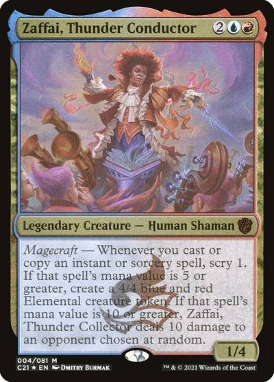 Zaffai, Thunder Conductor OC21-4 Commander 2021 Display Commanders Magic card