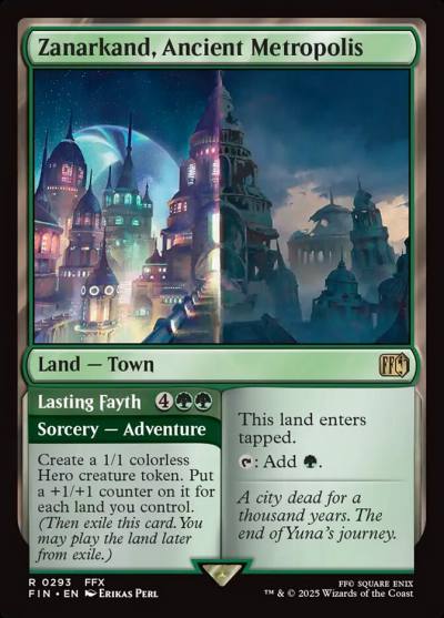 Zanarkand, Ancient Metropolis // Lasting Fayth FIN-293 Final Fantasy Magic card
