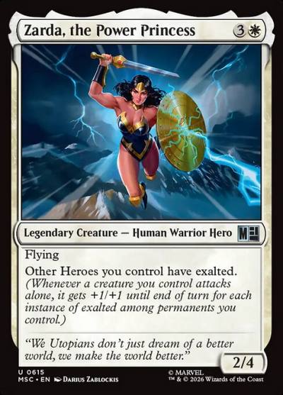 Zarda, the Power Princess MSC-615 Marvel Super Heroes Commander Magic card