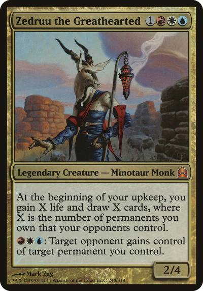 Zedruu the Greathearted OCMD-240 Commander 2011 Oversized Magic card