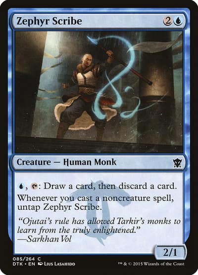 Zephyr Scribe DTK-85 Dragons of Tarkir Magic card
