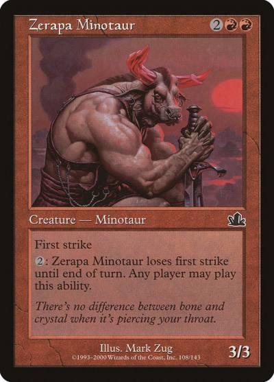 Zerapa Minotaur PCY-108 Prophecy Magic card
