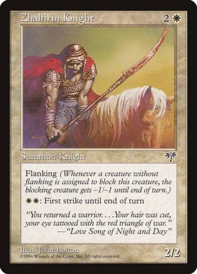 Zhalfirin Knight MIR-50 Mirage Magic card