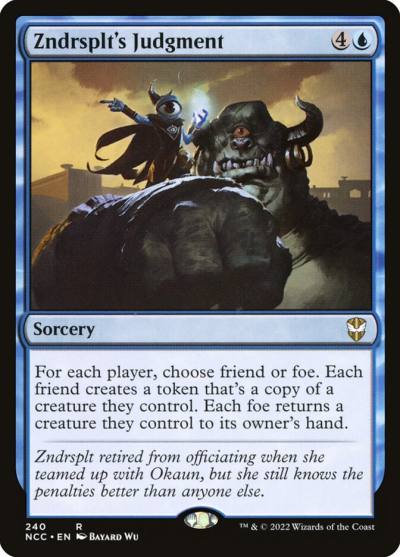 Zndrsplt's Judgment NCC-240 New Capenna Commander Magic card