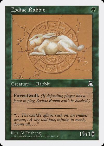 Zodiac Rabbit PTK-162 Portal Three Kingdoms Magic card