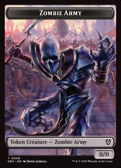 Zombie Army TDRC-8 Aetherdrift Commander Tokens Magic card