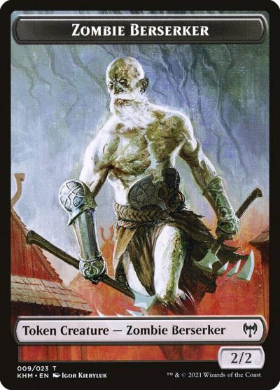 Zombie Berserker TKHM-9 Kaldheim Tokens Magic card