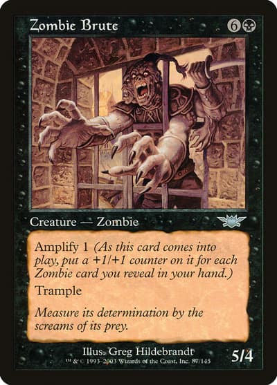 Zombie Brute 87 Legions Magic card