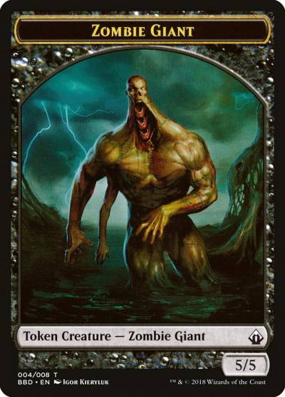 Zombie Giant TBBD-4 Battlebond Tokens Magic card