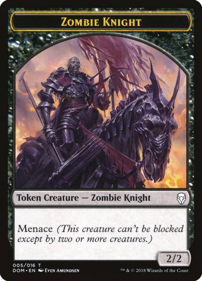 Zombie Knight TDOM-5 Dominaria Tokens Magic card