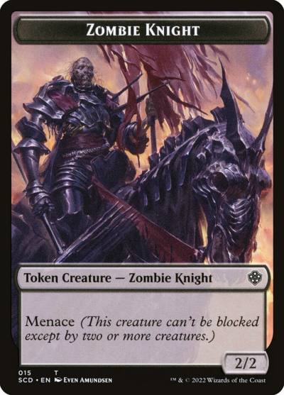 Zombie Knight TSCD-15 Starter Commander Deck Tokens Magic card