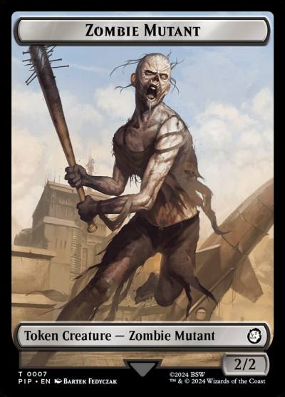 Zombie Mutant TPIP-7 Fallout Tokens Magic card