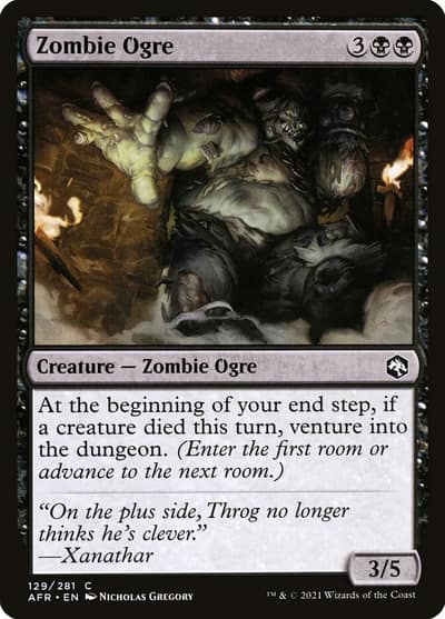Zombie Ogre 129 Adventures in the Forgotten Realms Magic card