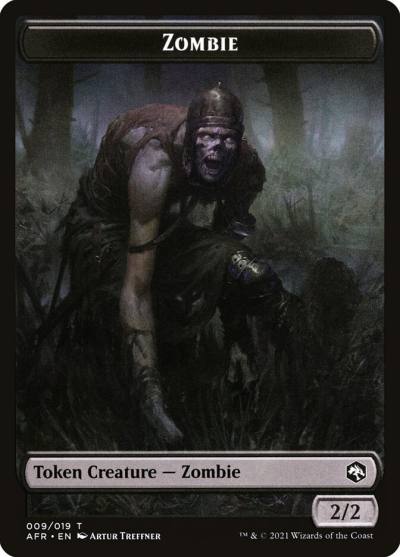 Zombie TAFR-9 Adventures in the Forgotten Realms Tokens Magic card