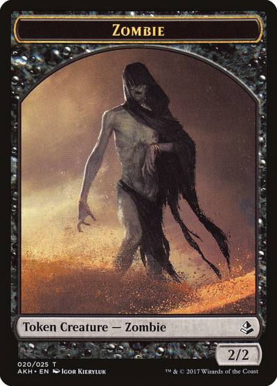Zombie TAKH-20 Amonkhet Tokens Magic card
