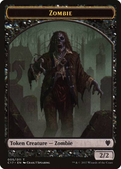 Zombie TC17-5 Commander 2017 Tokens Magic card