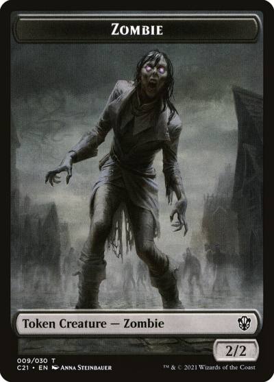 Zombie TC21-9 Commander 2021 Tokens Magic card