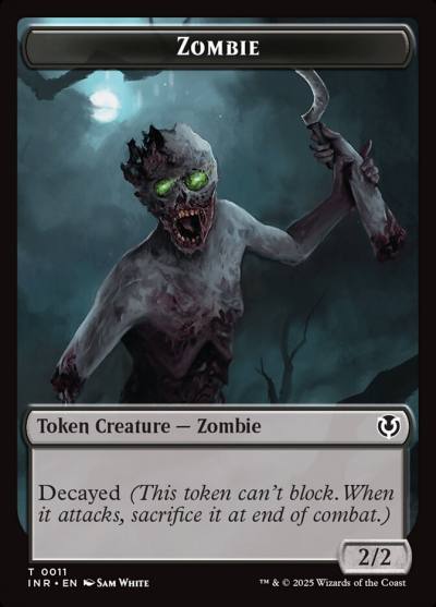 Zombie TINR-11 Innistrad Remastered Tokens Magic card