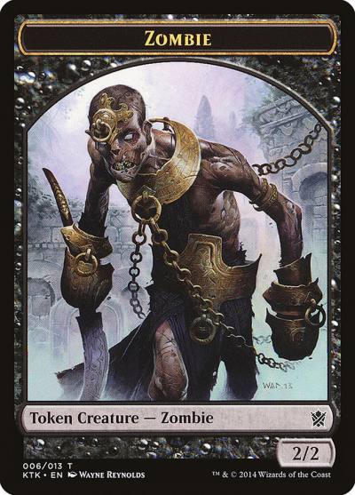 Zombie TKTK-6 Khans of Tarkir Tokens Magic card