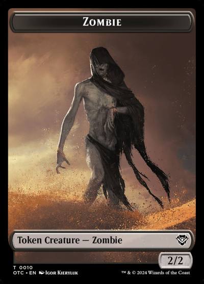 Zombie TOTC-10 Outlaws of Thunder Junction Commander Tokens Magic card