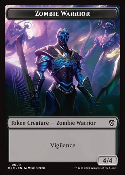 Zombie Warrior TDRC-9 Aetherdrift Commander Tokens Magic card