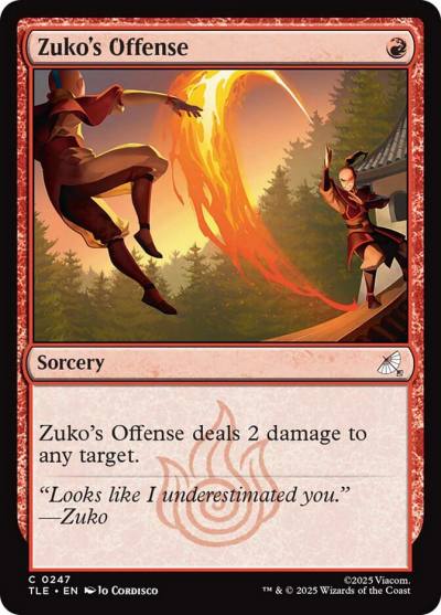 Zuko's Offense TLE-247 Avatar: The Last Airbender Eternal Magic card
